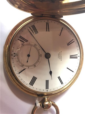 Lot 307 - A Victorian 18ct gold Dent full hunter pocket watch