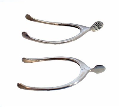 Lot 14 - Two early 20th Century silver sugar nips