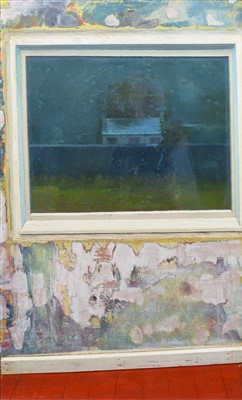 Lot 460 - Geoffrey Yeomans, "Flat 33, Caldecote", oil.