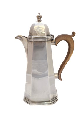 Lot 31 - A 1920's silver hot water jug