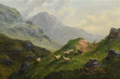 Lot 550 - A. Dunington, "Near Invercailgie, Scotland", oil.
