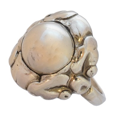Lot 188 - A Georg Jensen silver ring - pattern 11a
