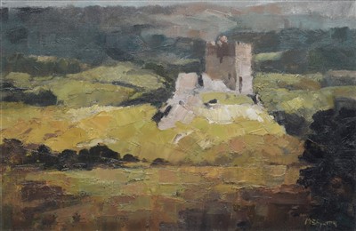 Lot 494 - Millicent Ayrton, "Dolwyddelan Castle", oil.
