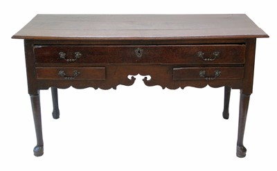 Lot 620 - George III oak side table