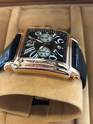 Lot 274 - An 18ct gold Franck Muller Conquistador Cortez wristwatch
