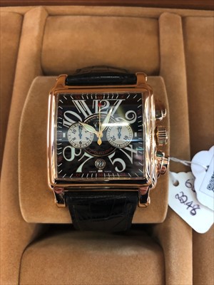 Lot 274 - An 18ct gold Franck Muller Conquistador Cortez wristwatch