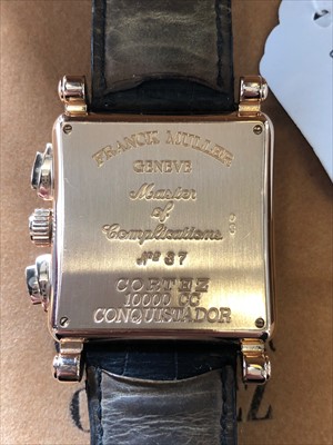 Lot 274 - An 18ct gold Franck Muller Conquistador Cortez wristwatch