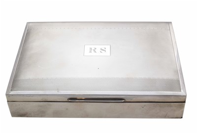Lot 38 - A 1960s silver cigar box