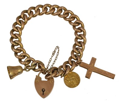 Lot 68 - An early 20th Century 9ct gold charm bracelet