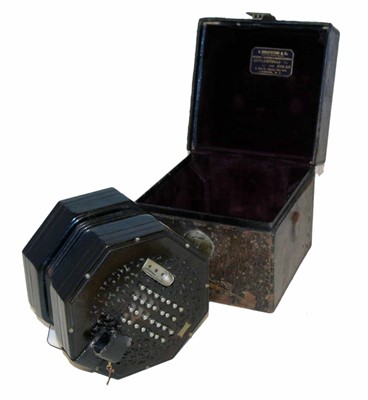 Lot 102 - Wheatstone 56 key concertina.