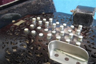 Lot 102 - Wheatstone 56 key concertina.
