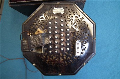 Lot 102 - Wheatstone 56 key concertina.
