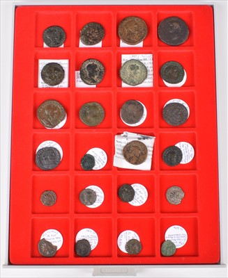 Lot 195 - Roman bronzes, mostly 2nd/3rd century, includes Vespasian Sestertius (24).