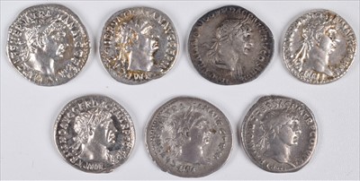 Lot 189 - Trajan denarii, different reverses, VF to EF (7).