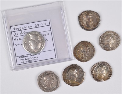 Lot 174 - Denarii of Commodus x 2, Sabina, Antoninus Pius, Vespasian, Clodius Albinus and Faustina (7).