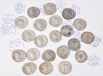 Lot 191 - Philip I and II antoninianii x 17, with Otracilia Severa x 4, different reverses, VF to EF (21).