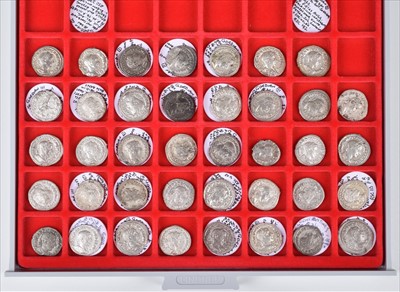 Lot 195 - Gordian III (238-244) a collection of denarii in a Lindner tray (39).