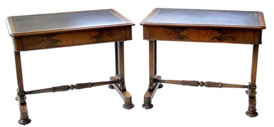 Lot 593 - A pair of Victorian mahogany writing tables