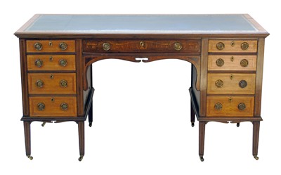 Lot 595 - Edwardian mahogany writing desk