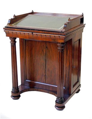 Lot 596 - Victorian rosewood Davenport.