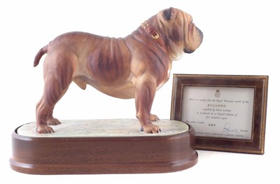 Lot 355 - Royal Worcester bull dog.