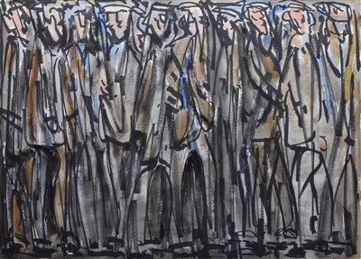 Lot 510 - John Thompson, "Group Series No. 702", mixed media.