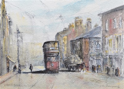Lot 501 - John Thompson, "Rhodes Bank, Oldham", watercolour and ink.