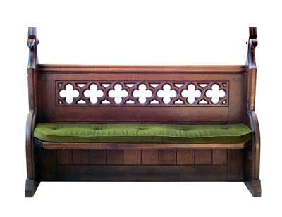 Lot 602 - Victorian Gothic design Church pew