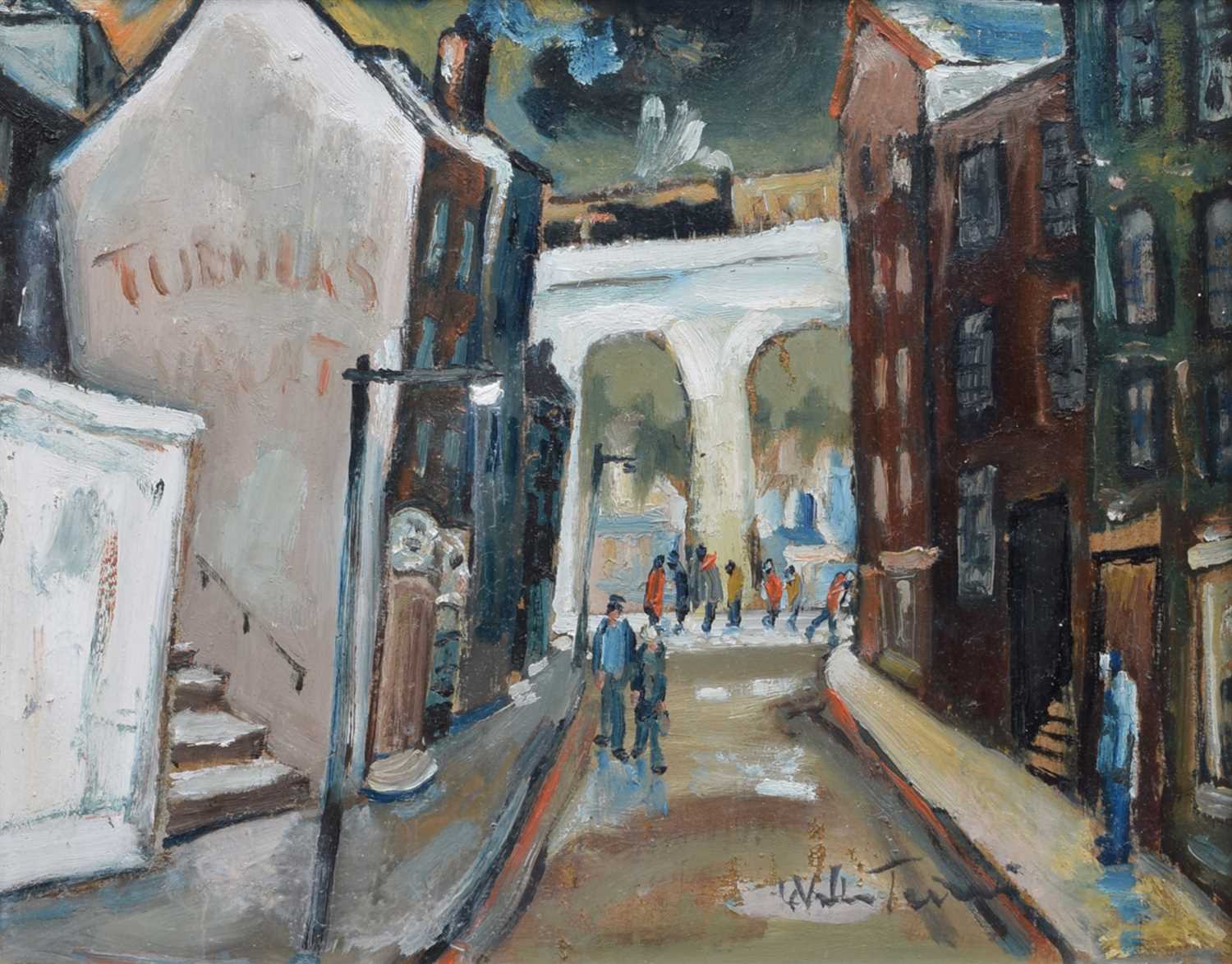 Lot 490 - William Turner, "Turner's Vaults, Stockport", oil.