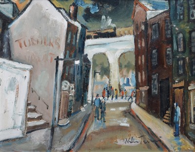 Lot 490 - William Turner, "Turner's Vaults, Stockport", oil.