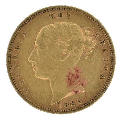 Lot 139 - Queen Victoria, Half-Sovereign, 1885.