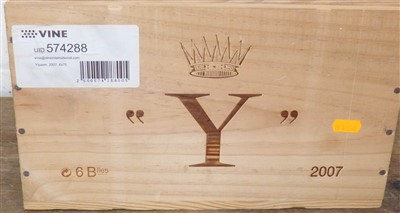 Lot 14 - 6 Bottles in OWC (Original wooden Case) ‘Y’ Ygrec de Chateau d’Yquem 2007