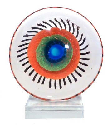 Lot 143 - Murano glass form on clear base, 15cm high.