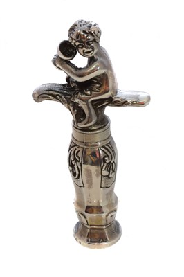 Lot 43 - A Dutch silver pocket corkscrew