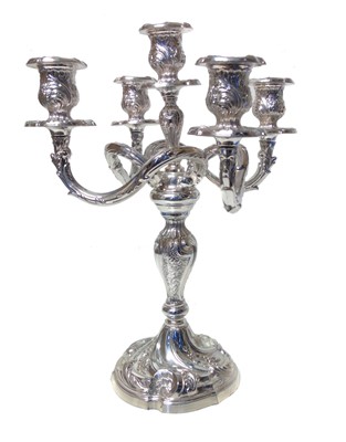 Lot 48 - A silver Pedro Duran candelabra