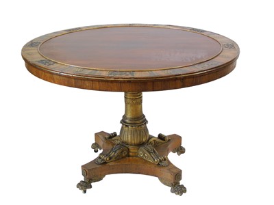 Lot 640 - Regency rosewood centre table