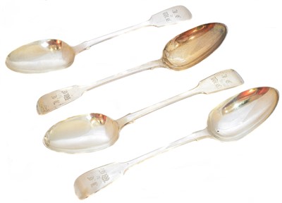 Lot 16 - Four Victorian silver serving spoons