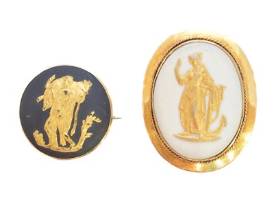 Lot 67 - Two Wedgwood brooches