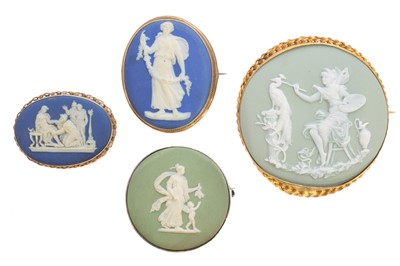 Lot 69 - Three Wedgwood brooches