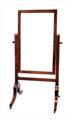 Lot 325 - Regency mahogany cheval mirror