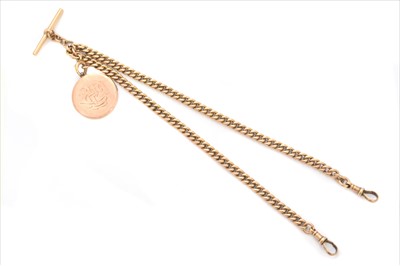 Lot 149 - A 9ct gold Albert chain