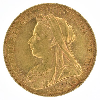 Lot 60 - Queen Victoria, Sovereign, 1900, Melbourne Mint, VF.
