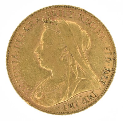 Lot 61 - Queen Victoria, Sovereign, 1899, VF.