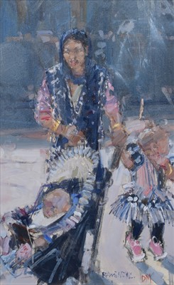 Lot 23 - Don McKinlay, "Rawtenstall (Anti-War Demo)", oil.
