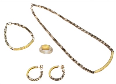 Lot 312 - A suite of Caviar jewellery