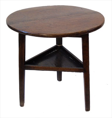 Lot 296 - 18th century oak cricket table