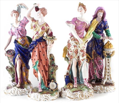Lot 134 - A Set of four continental porcelain figures