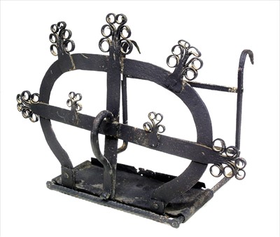 Lot 92 - Early 19th century wrought metal roasting trivet