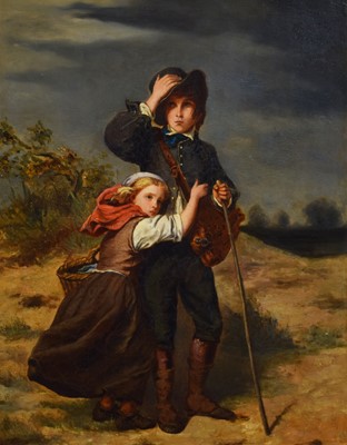 Lot 222 - Henry Platt, "An Approaching Storm", oil.
