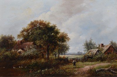 Lot 218 - Joseph Thors, rural view with figure